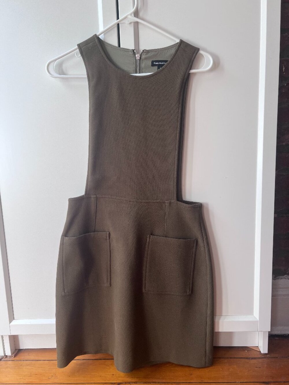 Frank & Oak Utility Pinafore in Green